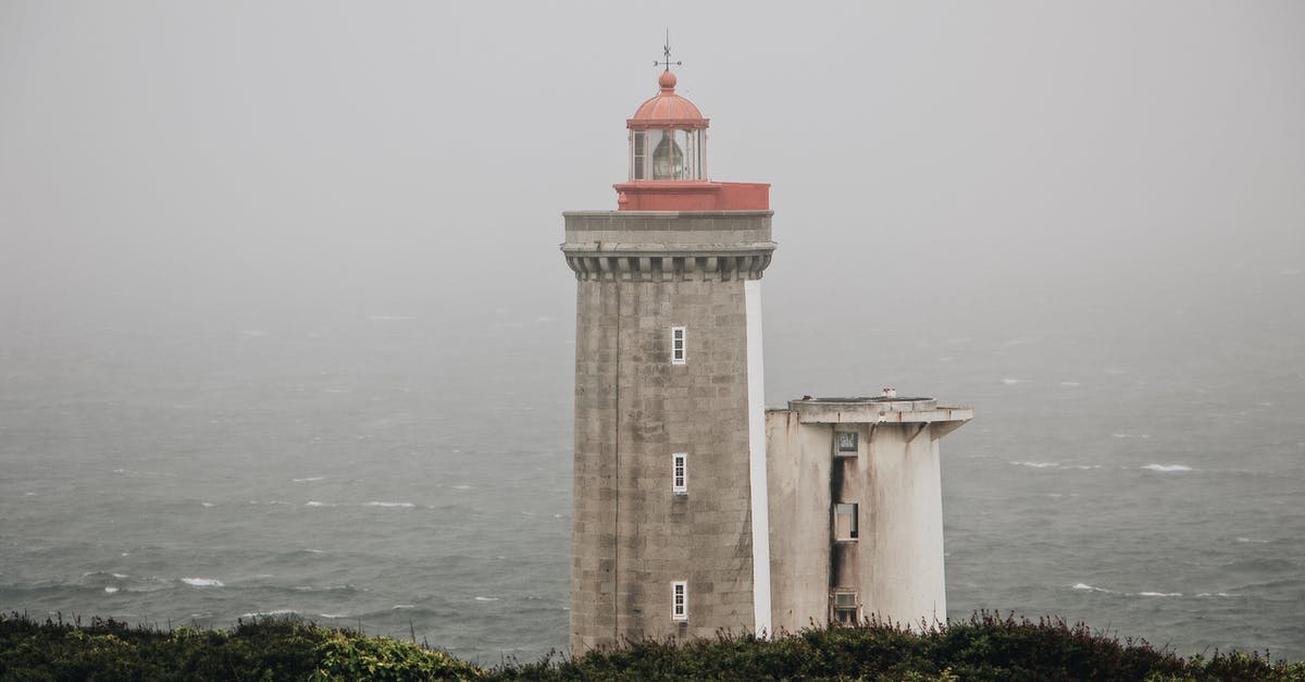 About advent security towers - Lighthouse on hill against gray sea About advent security towers - Lighthouse on hill against gray sea