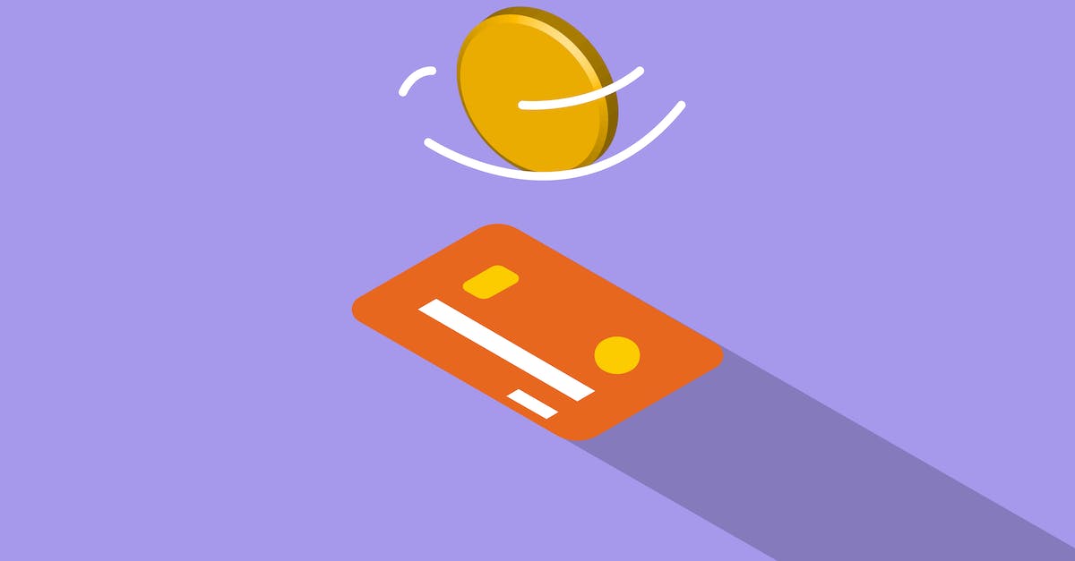 Account for different region - Creative graphic illustration of golden coin spinning above credit card on violet background