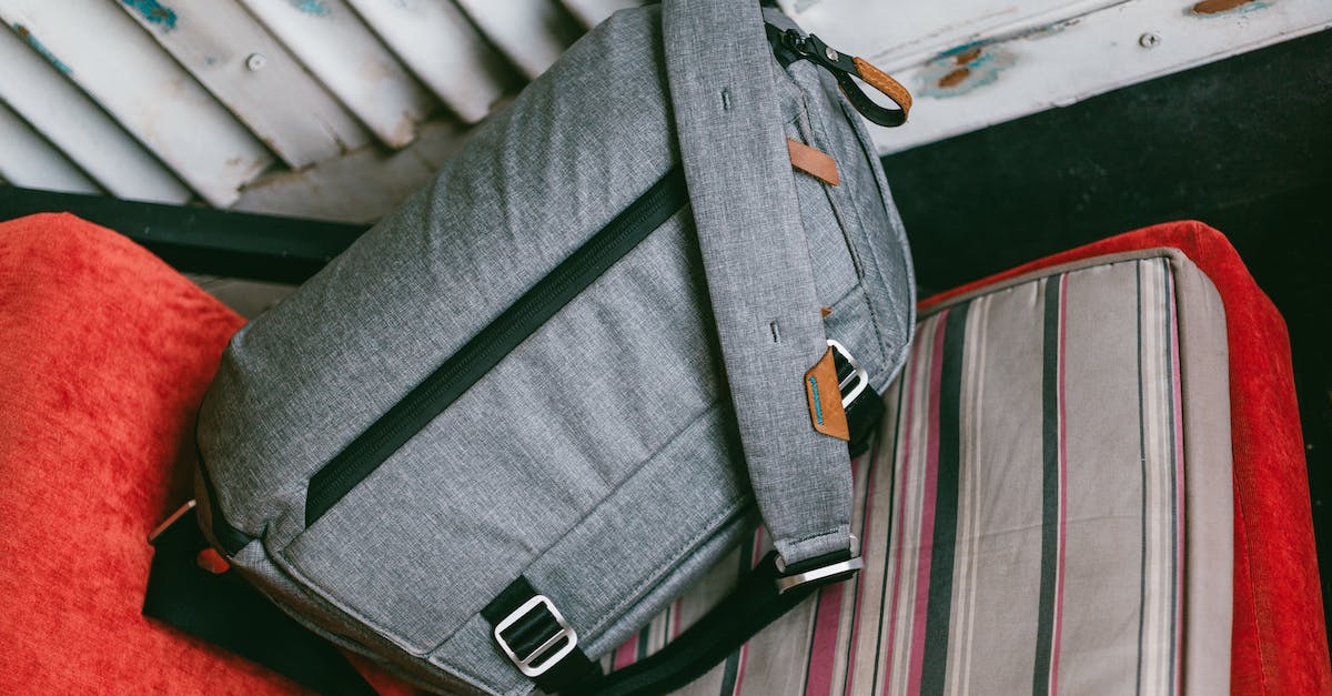 Additional Storage Besides your Bag - Gray travel bag on sofa near shabby door Additional Storage Besides your Bag - Gray travel bag on sofa near shabby door