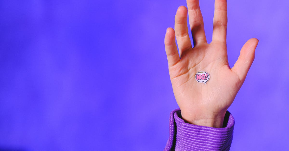 Announcer no longer announces every kill - Crop faceless person showing sticker No on hand