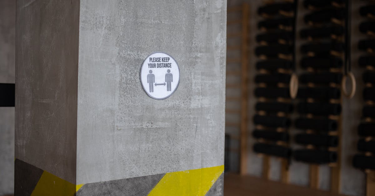 Any way to know if people are attacking your gym and losing? - Sign showing distance during COVID 19 pandemic in gym