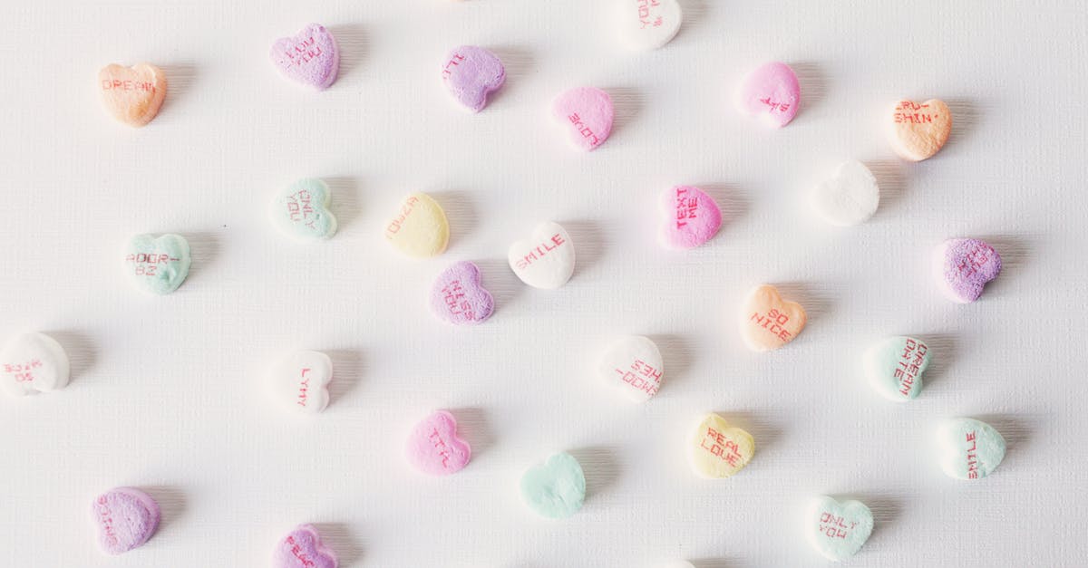 Are the rewards from Before Awakening, Anna's gift, Another Gift From Anna (free DLCs) 1 playthrough per game or save/route? - Top view composition of multicolored small heart shaped sweets placed on plain white surface