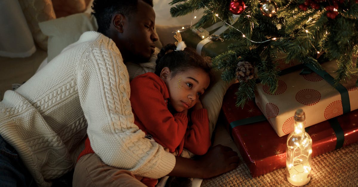 Are the rewards from Before Awakening, Anna's gift, Another Gift From Anna (free DLCs) 1 playthrough per game or save/route? - Dad and Daughter Lying Down Near a Christmas Tree