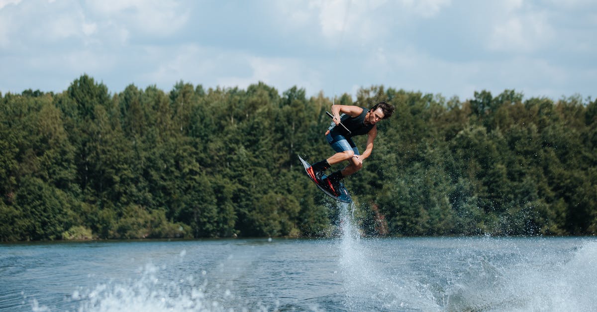 Are there any stunt jumps IN the water? - Man Riding a Wakeboard in Mid-Air