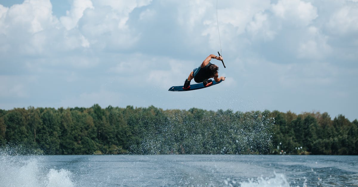Are there any stunt jumps IN the water? - Man Riding a Wakeboard in Mid-Air