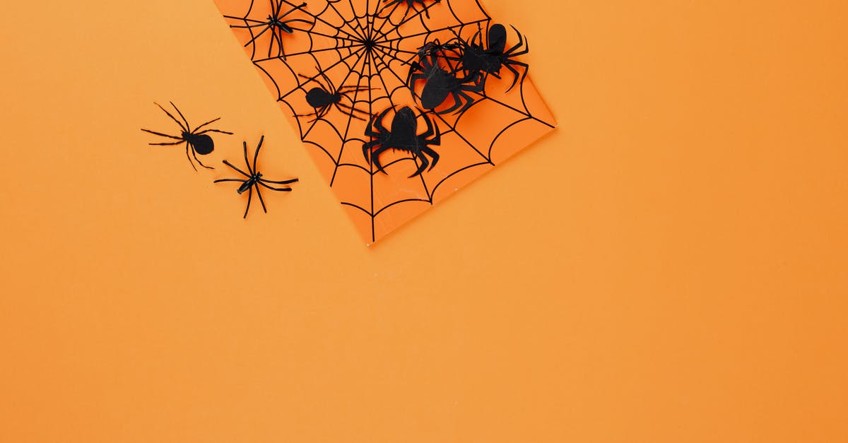 Are there spiders in Inside? - Black Paper Spiders on Orange Background Are there spiders in Inside? - Black Paper Spiders on Orange Background
