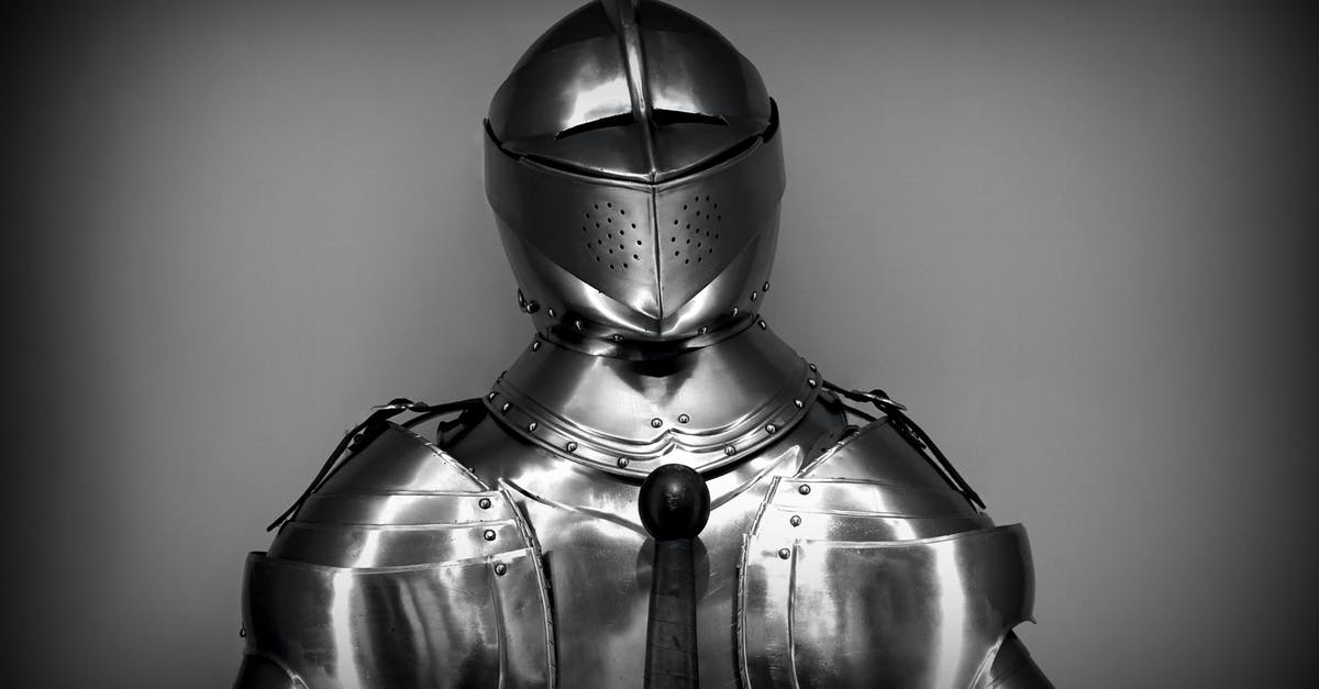 Armor enchantment on a held item 1.14 - Gray Scale Photography of Knight