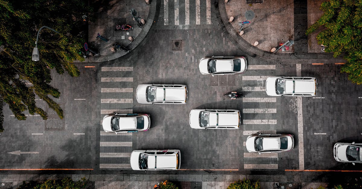 At what speed am I walking? [duplicate] - Top View Photo of Cars on Road