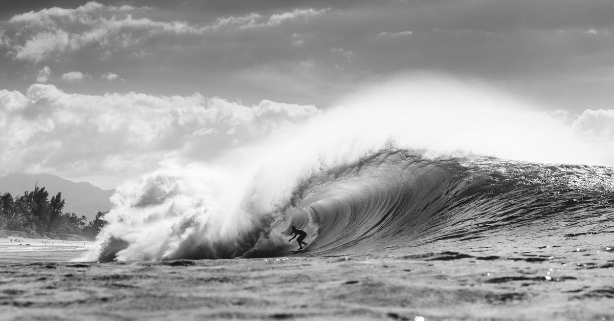 Avoiding crash in risk of rain to get the miner character - Unrecognizable surfer in wavy sea Avoiding crash in risk of rain to get the miner character - Unrecognizable surfer in wavy sea