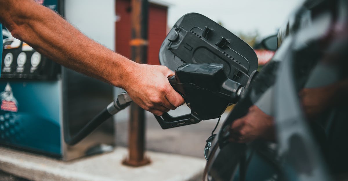Balloon out of gas but won't accept fuel - Person Putting Gasoline on a Vehicle Balloon out of gas but won't accept fuel - Person Putting Gasoline on a Vehicle