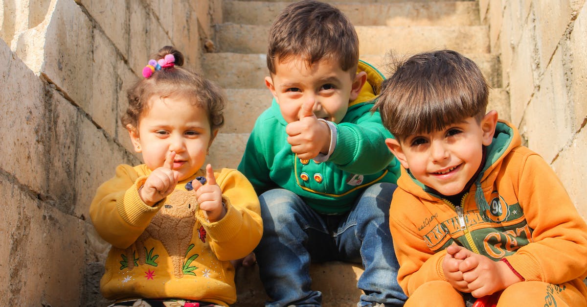 Banished Babies - Three Children Sitting On Stairs Banished Babies - Three Children Sitting On Stairs