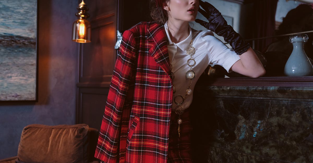 Banshee and the Invisibility Cloak - Stylish woman in trendy plaid clothes