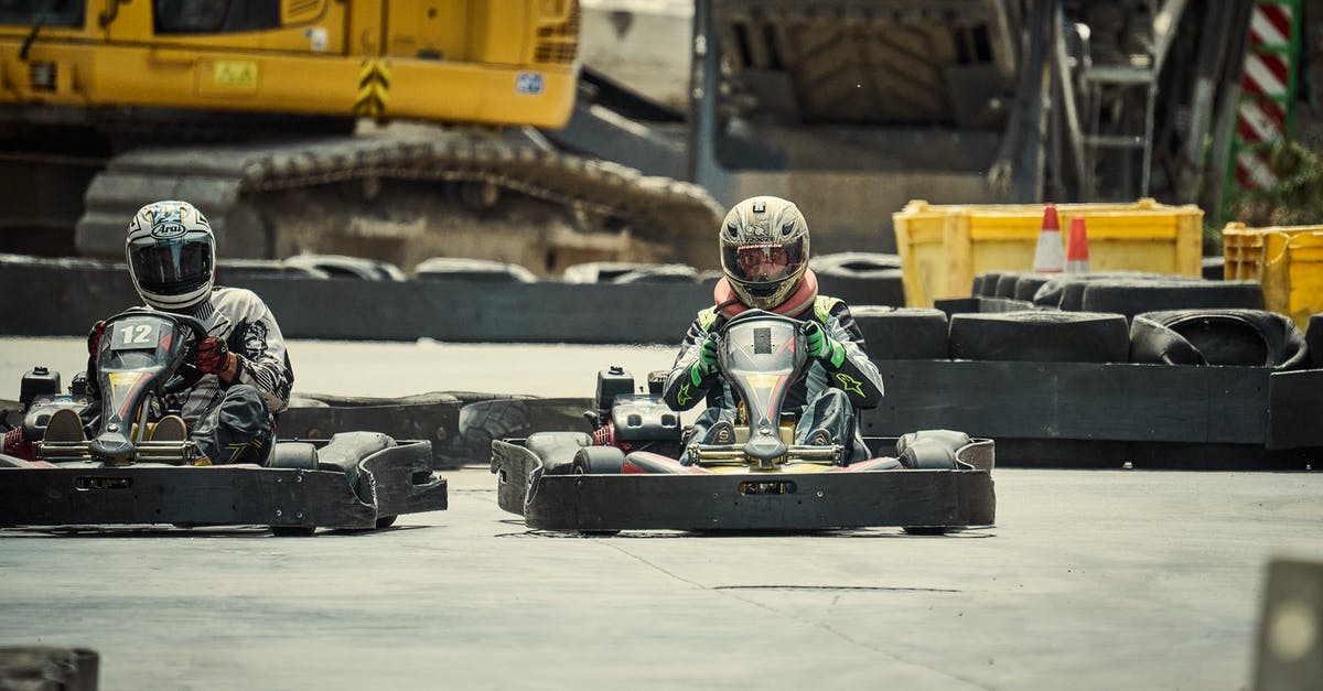 Barrel used as stash is no longer neutral - Man Riding on Go Kart