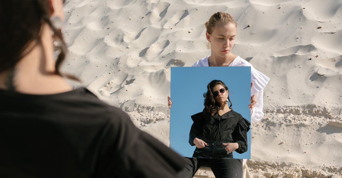 Black Desert Linking Nodes - Young female rivals with mirror on sandy beach in daytime