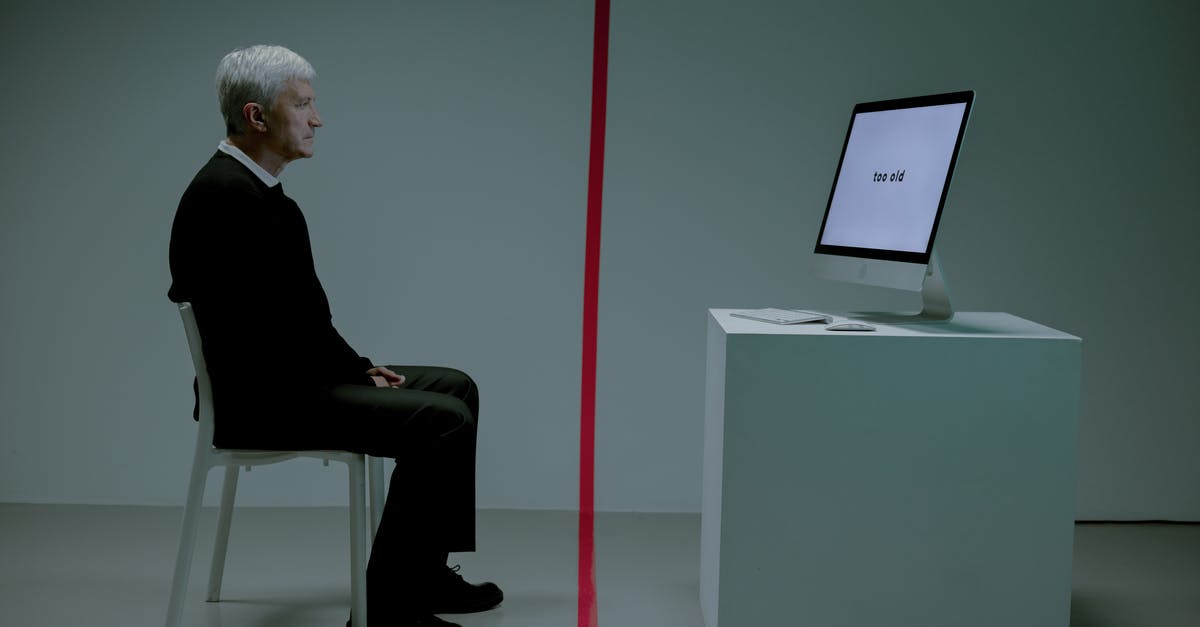 Black Screen when looking at specific things in minecraft - Senior man separated with red line from pc screen displaying discriminating inscription Black Screen when looking at specific things in minecraft - Senior man separated with red line from pc screen displaying discriminating inscription