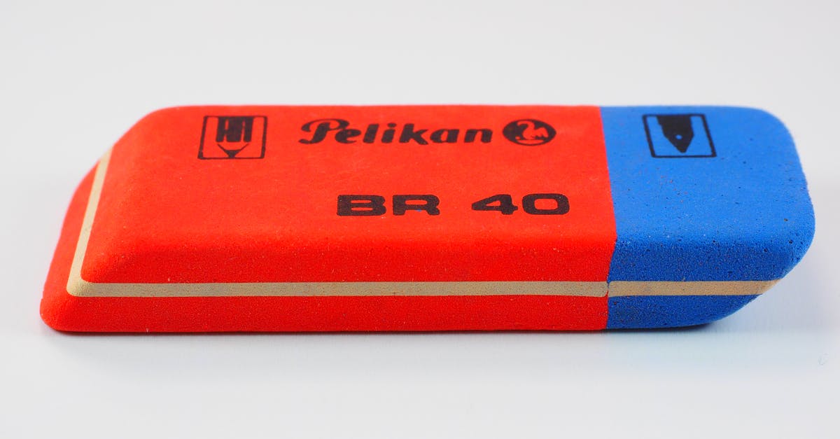 Blockdata Errors? - Red and Blue Pelikan Br 40 Eraser on White Surface
