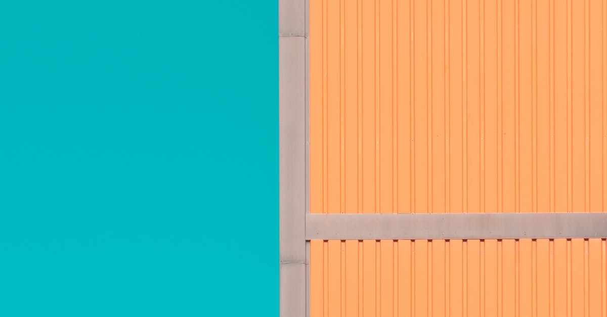 Blue Lines on Kart - Orange and Gray Building Blue Lines on Kart - Orange and Gray Building
