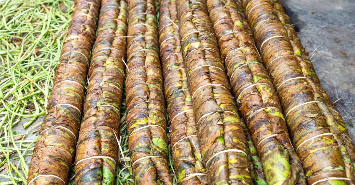 Broken Harvester: harvesting EVERYTHING - Rows of wrapped tea on rustic plantation Broken Harvester: harvesting EVERYTHING - Rows of wrapped tea on rustic plantation
