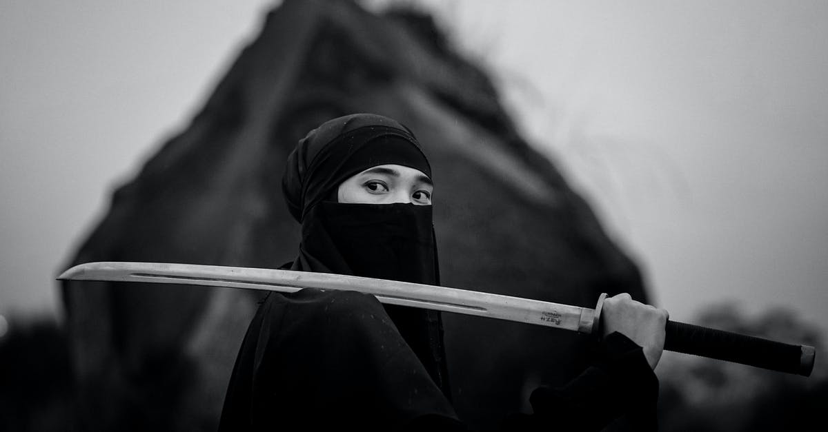 Burial Blade and Blades of Mercy - Samurai with Katana in Black and White