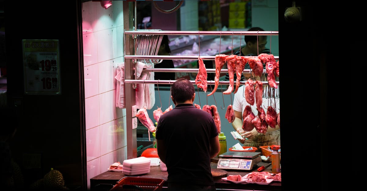 Butchering allies? - Man Standing in Front of Stall With Hanged Meats Butchering allies? - Man Standing in Front of Stall With Hanged Meats