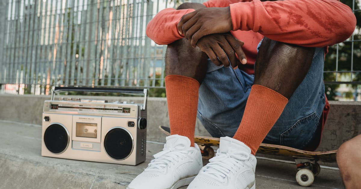 Can't do a mob invisible trick - Crop black man with boombox