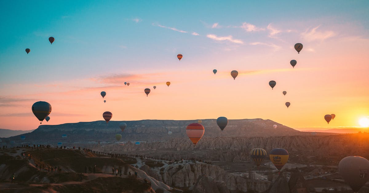 Can't get to airship - Hot Air Balloons Flying over the Mountains