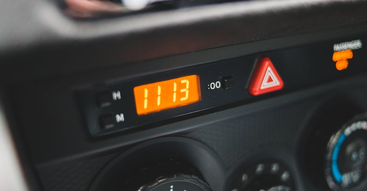 Can't keep up! Did the system time change, or is the server overloaded? - Electronic clock on dashboard of car