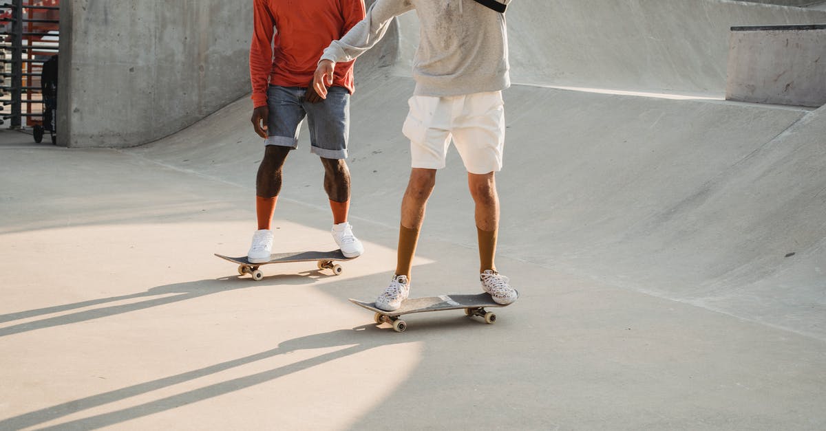 Can a 'blank space' ability be replaced? - Young friends learning how to ride skateboard on ramp in skate park