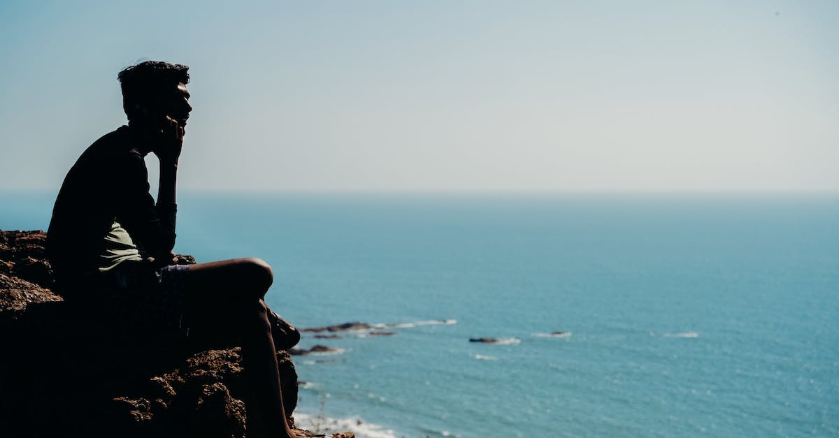 Can endermen teleport up a hill with overhanging edge - Man Standing on Rock Formation Near Body of Water