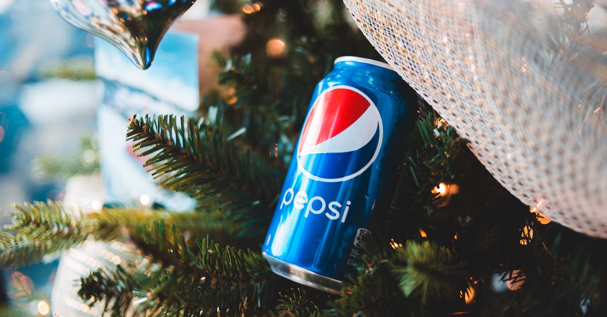 Can Garlands spoil? - Shiny can of soft drink on Christmas tree branch