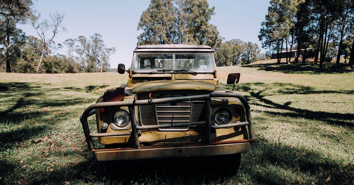 Can I configure Minecraft Realm to use Customized terrain - Grunge abandoned car left on grassy meadow
