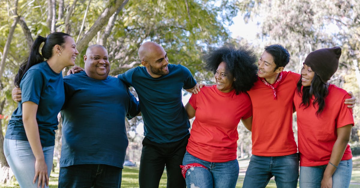 Can I lend my games to friends? - Group of People Wearing Blue and Red Shirts