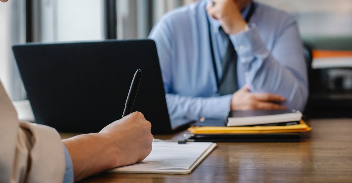 Can I use Recruit to fill faction based challenges? - Crop anonymous female filling questionnaire when applying for job sitting in employer office