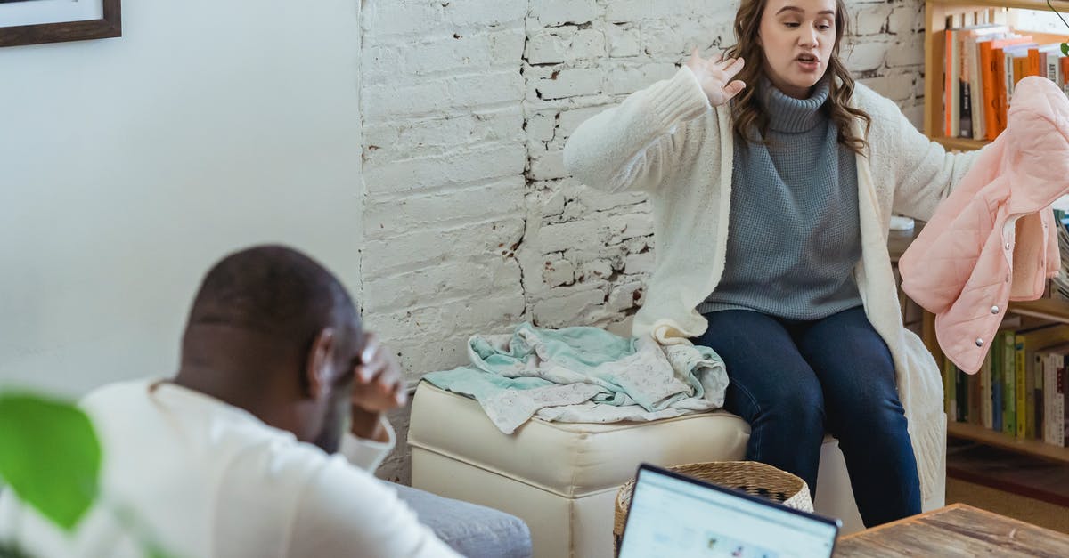 Can negative companion conversation choices be repaired? - Woman blaming husband in home quarrel Can negative companion conversation choices be repaired? - Woman blaming husband in home quarrel
