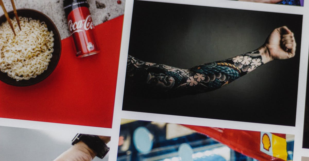 Can you get different ships in Elite? - Assorted photos representing Asian food with can of refreshing drink against arm with ornamental tattoo