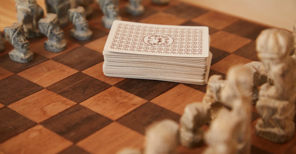 Can you miss the chance to achieve 100%? - Chessboard with chess pieces and game of cards