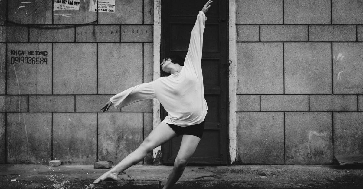 Can you move the position of the Hyperdrive after crafting it - Black and white full body of graceful ballerina dancing on street in splashing water