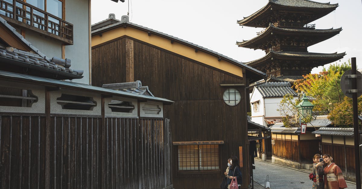 Cannot authenticate on phone [duplicate] - Japanese women taking selfie on authentic street with Asian pagoda