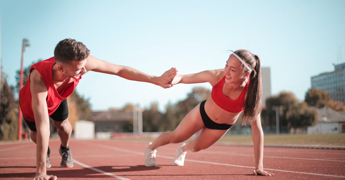 Change or swap fit skills damage with others - Mam and Woman Doing Exercise Change or swap fit skills damage with others - Mam and Woman Doing Exercise