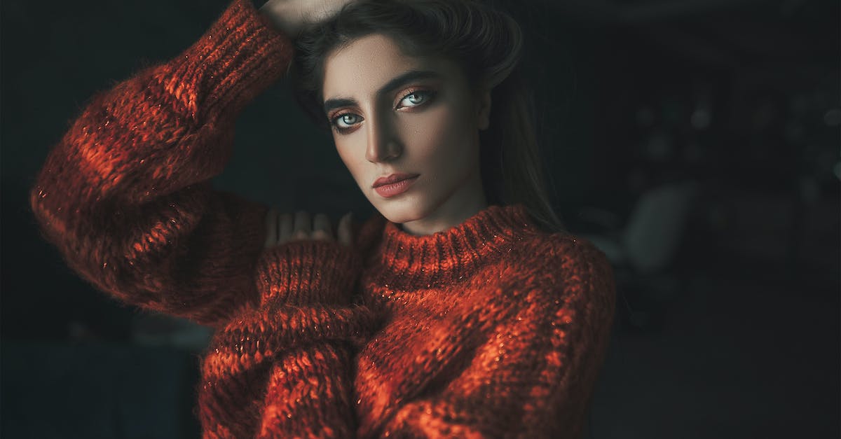 Changing Paragon Portraits - Beautiful woman in a red sweater Changing Paragon Portraits - Beautiful woman in a red sweater