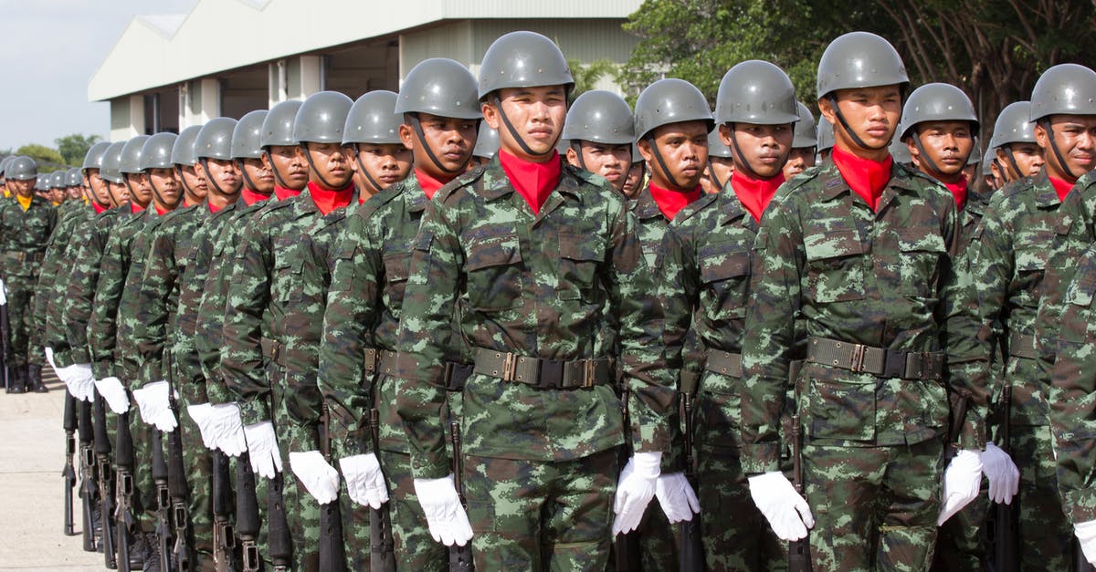 Character gains military traits despite not leading troops - Serious ethnic soldiers lining up during military ceremony Character gains military traits despite not leading troops - Serious ethnic soldiers lining up during military ceremony
