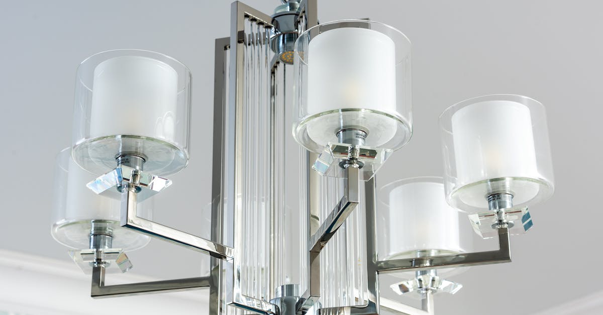 Chris Houlihan room in Link Between Worlds? - Low angle of creative design of lamp made of glass and metal materials in house room