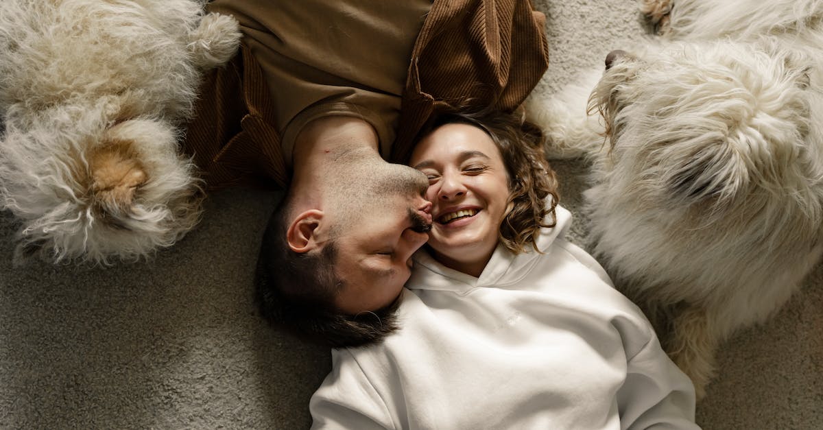 Colossatron & Mr. Cuddles - Couple Lying on the Carpet with Their Dogs