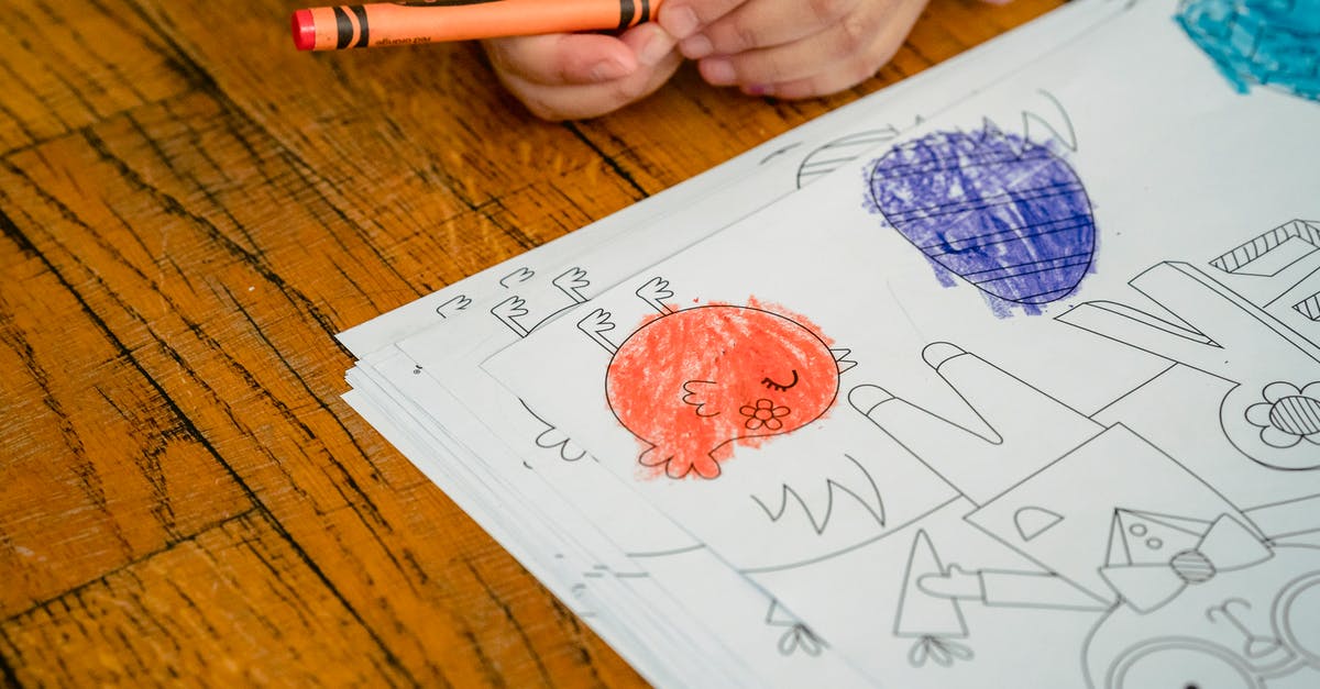 Command to create chicken which doesn't lay eggs - Girl with crayon for drawing on paper for Easter
