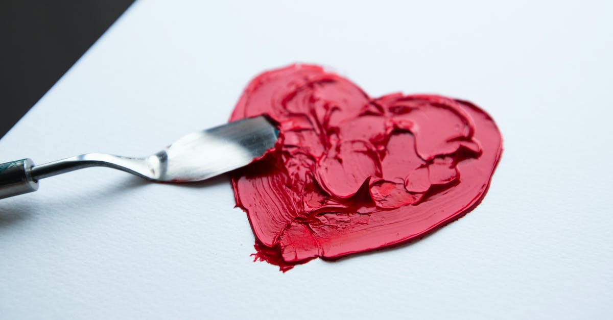 Create more hearts? - Painted red heart on canvas with palette knife Create more hearts? - Painted red heart on canvas with palette knife