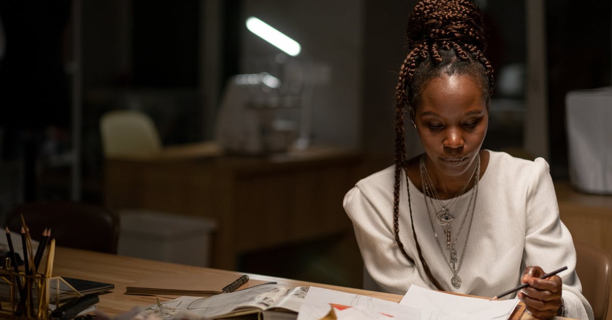 Creating space vacuum - Fashion Designer Sitting at Her Workspace