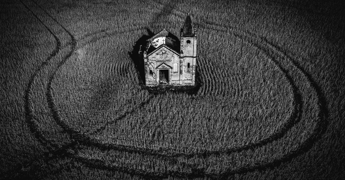Destroy all farms or not? - Small damaged church with cross in field Destroy all farms or not? - Small damaged church with cross in field