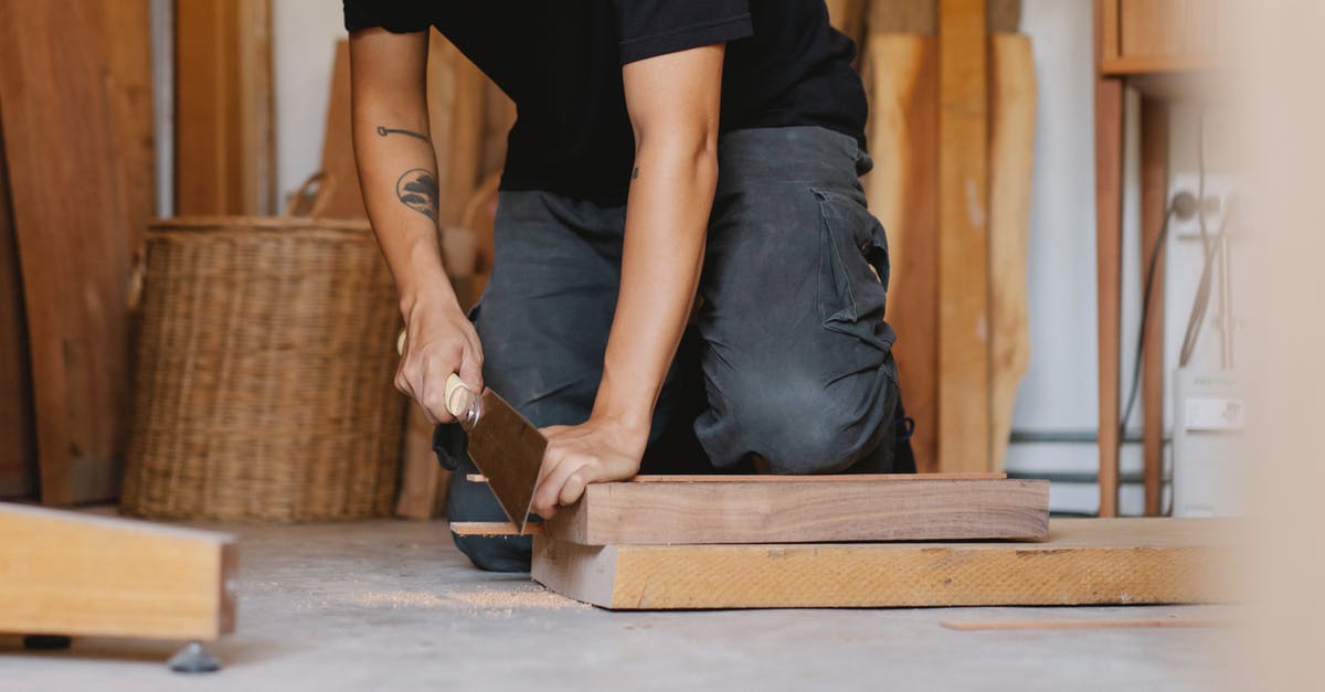 Details of incense and how to make the most of it [duplicate] - Crop anonymous male with tattoo sawing piece of timber detail with planer in workshop