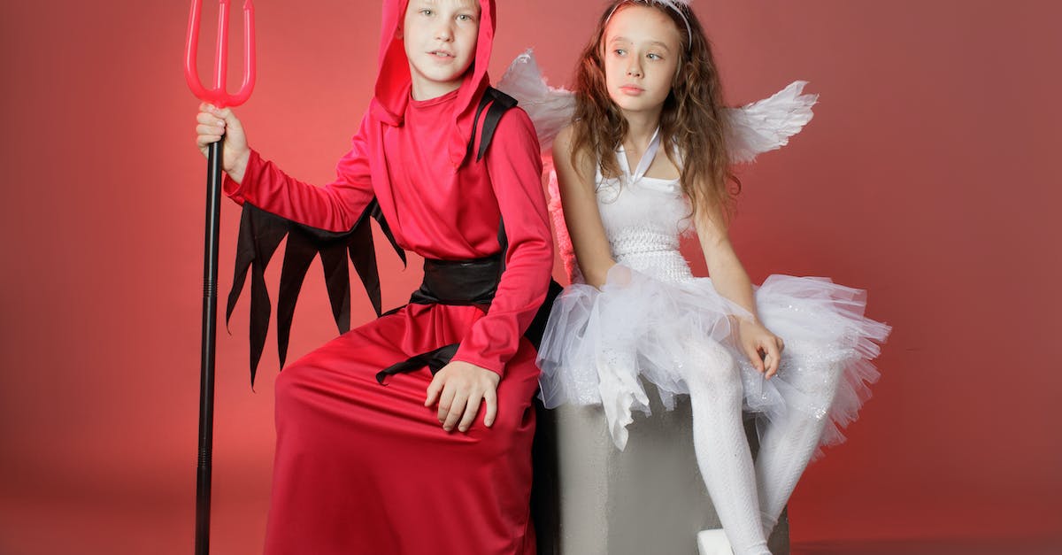 Diablo angel and demon name etymologies - Two Kids in Halloween Costumes