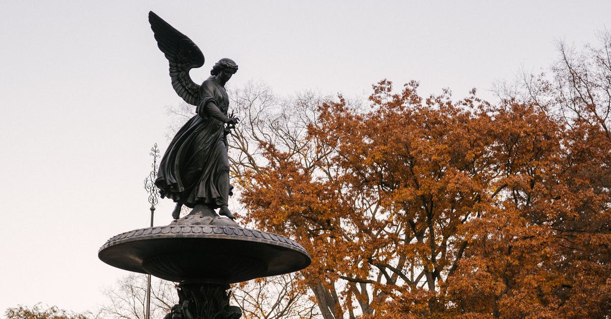 Difference between old Nearby and new Sightings? [duplicate] - From below of famous Angel of the Waters statue of Bethesda Fountain placed in Central Park in New York City in autumn time